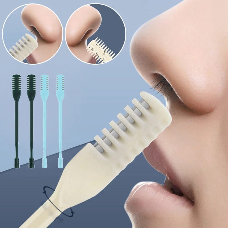 02 Pcs Nose Hair Cutter, 360 Degree Rotating Nose Tweezers - Multi-Functional Nose Hair Trimmer Tool for Travel, Picnic, Dating Portable Ear Pick